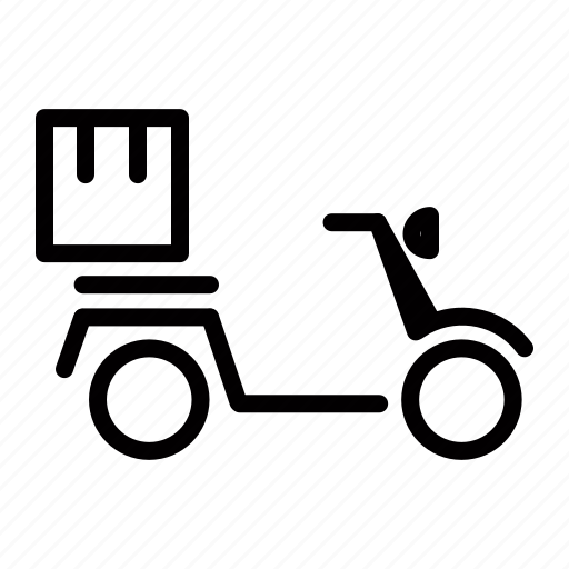 Delivery, ecommerce, motorcycle, package, shipping, transport icon - Download on Iconfinder