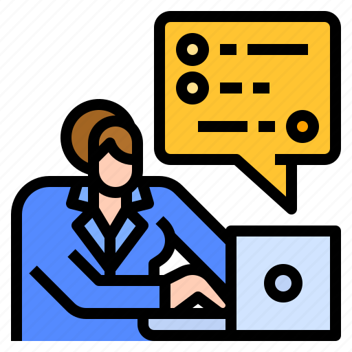 Business, chat, customer, service, woman icon - Download on Iconfinder