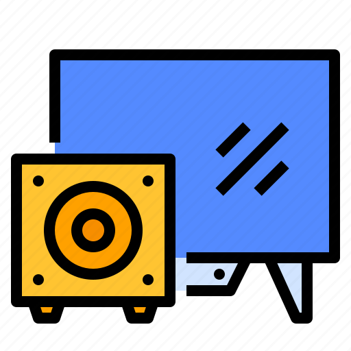 Electronic, monitor, speaker, television, tv icon - Download on Iconfinder