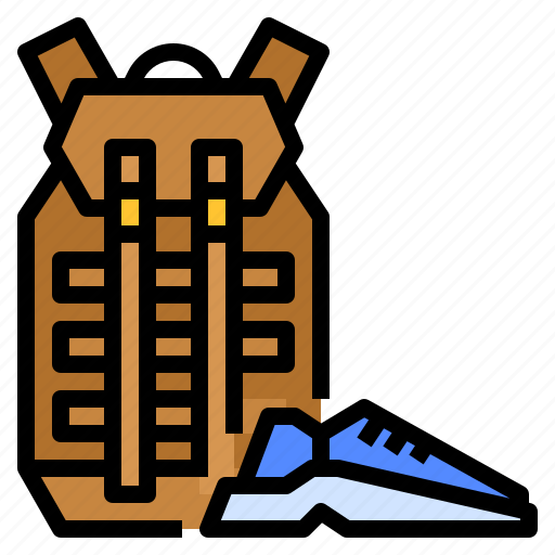 Backpack, outdoor, sneaker, sport, wear icon - Download on Iconfinder