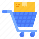 cart, parcel, shipping, shopping, store