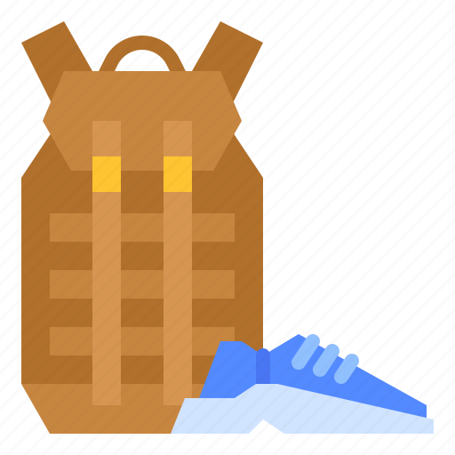 Backpack, outdoor, sneaker, sport, wear icon - Download on Iconfinder