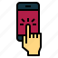 finger, online, screen, shopping, smartphone, touch 