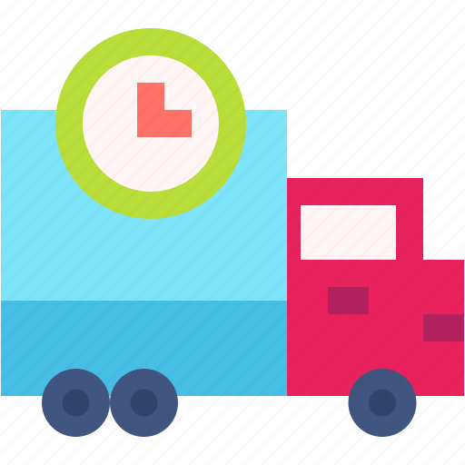 Truck, delivery, clock, transportation, time icon - Download on Iconfinder