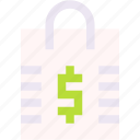 bag, shopping, dollar, sell, sale