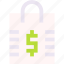 bag, shopping, dollar, sell, sale 