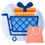 shopping, buying, purchase, commerce, handcart 