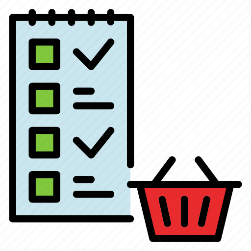 List, shopping, market, paper, checklist, online, ecommerce icon - Download on Iconfinder