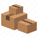box, package, delivery, cardboard, flat