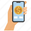 mobile, banking, online, payment, digital, wallet, application, flat 
