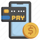 online, payment, method, internet, banking, mobile, flat