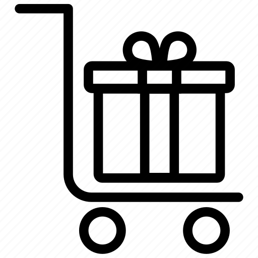 Cart, gift, package, trolley icon - Download on Iconfinder
