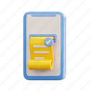 invoice, online, bill, finance, financial, payment, tax, pay, 3d icons 