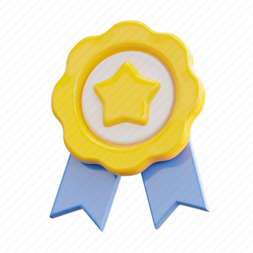 Badge, star, sign, best, award, label, winner 3D illustration - Download on Iconfinder