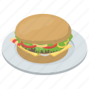 burger, fast food, junk food, lunch, meal, sandwich