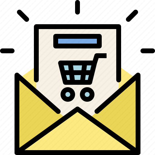 Cart, email, letter, marketing, message, online shopping, promotion icon - Download on Iconfinder