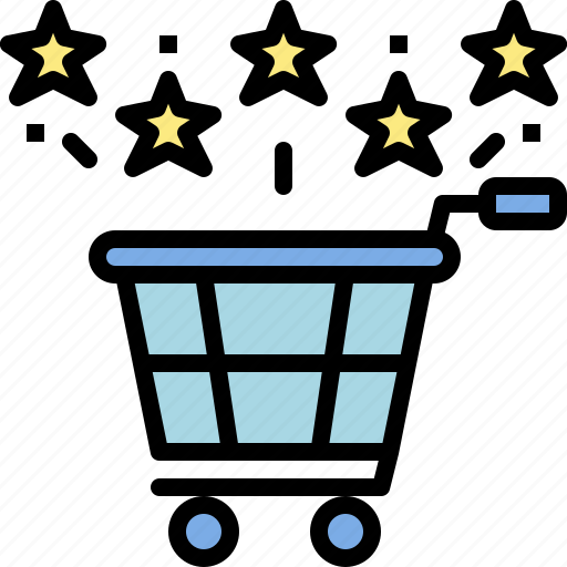 Cart, ecommerce, favorite, online shopping, rating, review, star icon - Download on Iconfinder