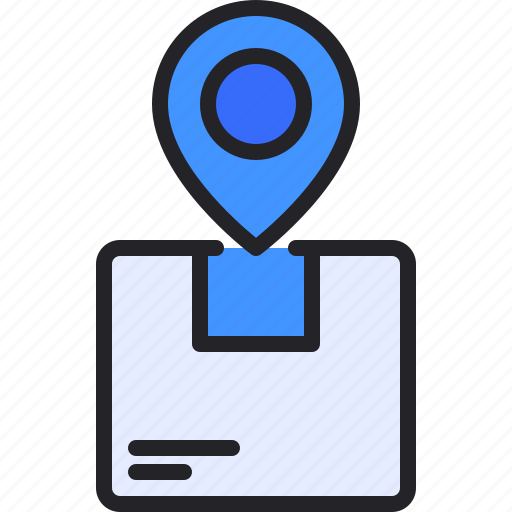 Map, logistics, pin, box icon - Download on Iconfinder