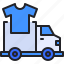 car, commerce, delivery, shirt, truck 
