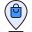location, map, commerce, pin, shopping 