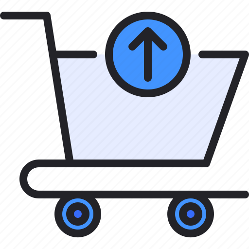 Up, cart, commerce, shopping, trolley icon - Download on Iconfinder