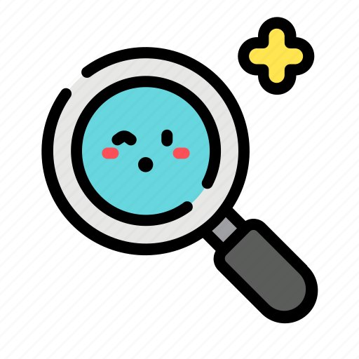 Magnifyingglass, search, searching, cute icon - Download on Iconfinder