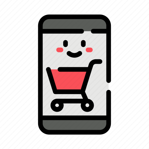 Online, shopping, smartphone, cute icon - Download on Iconfinder