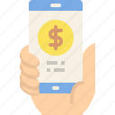 dollar, mobile, money, online, online shopping, payment, smartphone 