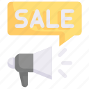 event sale promotion, megaphone, online shopping, discount