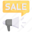 event sale promotion, megaphone, online shopping, discount 