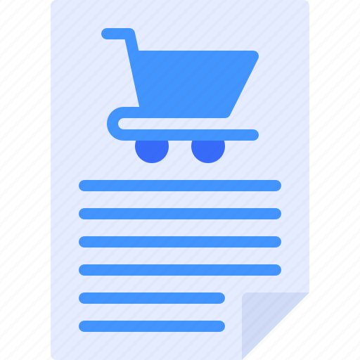 Trolley, cart, shopping, document, file icon - Download on Iconfinder