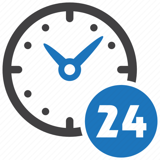 24, 24h, clock, hours icon - Download on Iconfinder