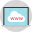 cloud, laptop, online, website 