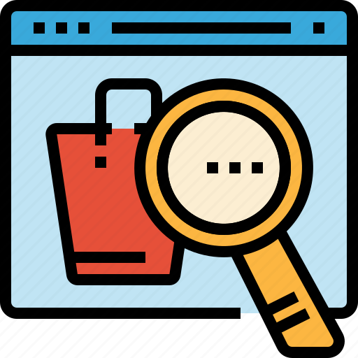 Analytics, engine, glass, magnifying, page, search, shopping icon - Download on Iconfinder