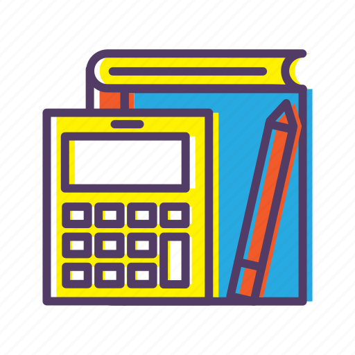 Book, calculator, learn, pencil, study, tools icon - Download on Iconfinder
