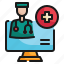 doctor, healthcare, medical, health, hospital, online icon 