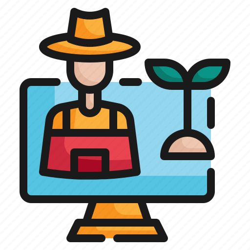 Farmer, agriculture, farm, garden, ecology, online icon icon - Download on Iconfinder