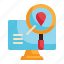 location, find, search, pin, navigation, map, online icon 
