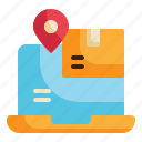 tracking, package, delivery, shipping, transport, online icon