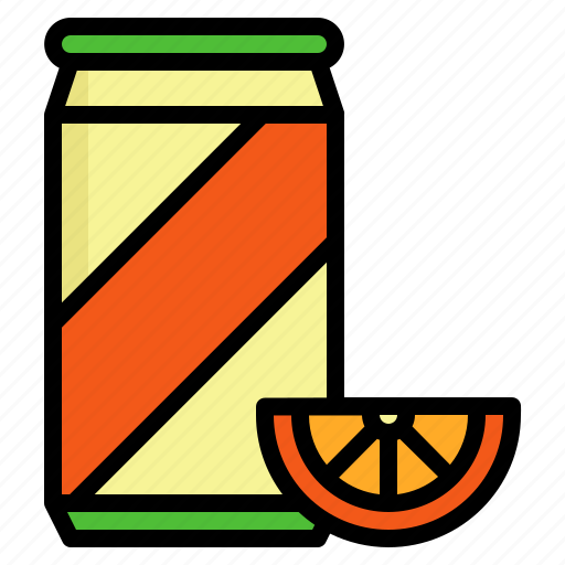 Can, soft, drink, soda, orange, citrus icon - Download on Iconfinder