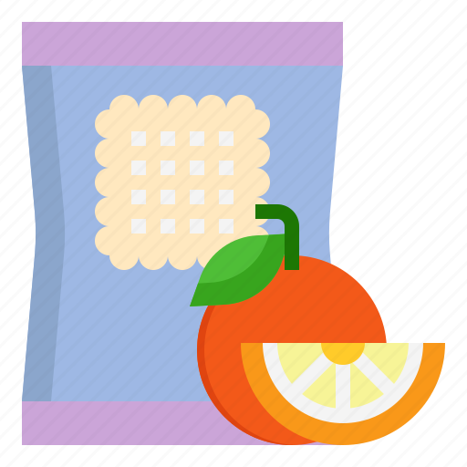 Biscuit, cracker, cookie, orange, baker icon - Download on Iconfinder