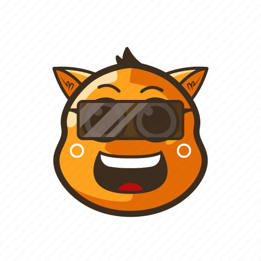 Cat, cool, cute, emoji, emoticon, face, smile icon - Download on Iconfinder