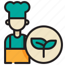 chief, food, natural, restaurant, cooking, organic icon
