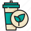 drink, cup, natural, coffee, cold, beverage, organic icon 