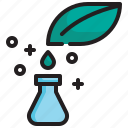 science, extract, natural, cosmetic, plant, organic icon