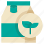 milk, bottle, packaging, natural, organic icon 