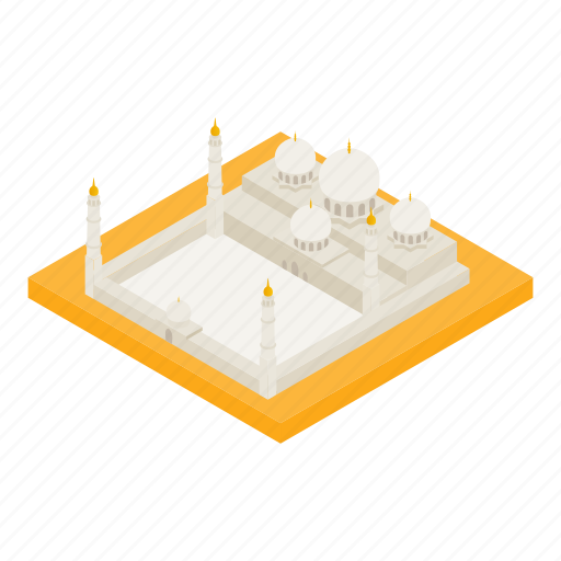 Isometric, object, grandmosque, sign icon - Download on Iconfinder
