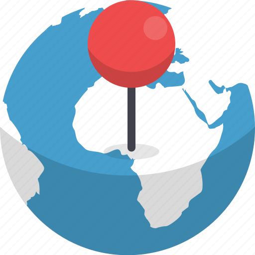 Earth, globe, orientation, destination, location, marker, navigation icon - Download on Iconfinder
