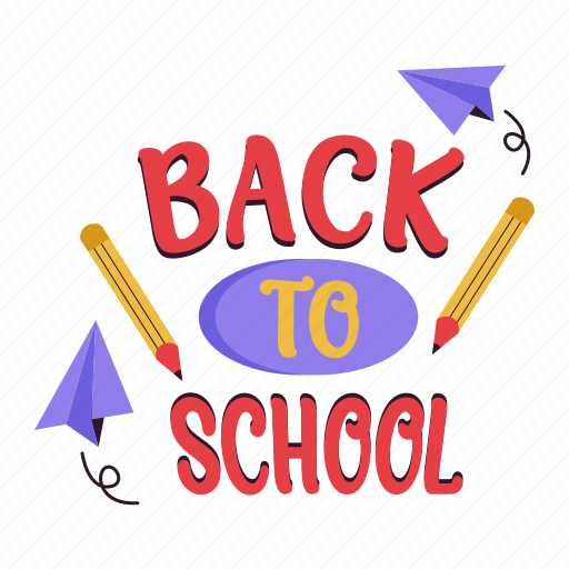 Back to school, greeting, greeting text, pencil, text, school, education icon - Download on Iconfinder