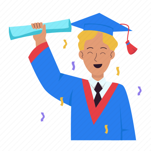 Graduation, graduate, cap, diploma, boy, back to school, school icon - Download on Iconfinder